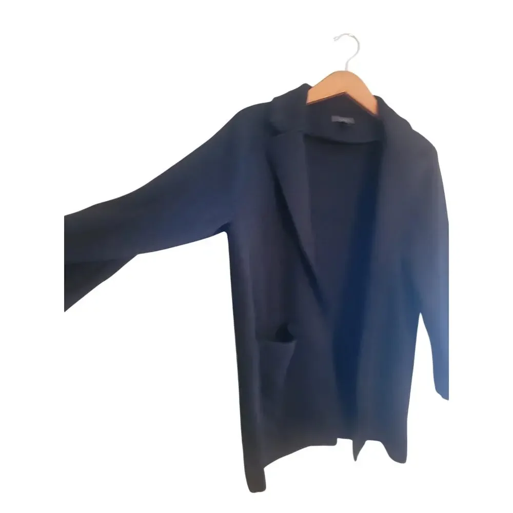 J crew Merino wool black jacket sweater medium m